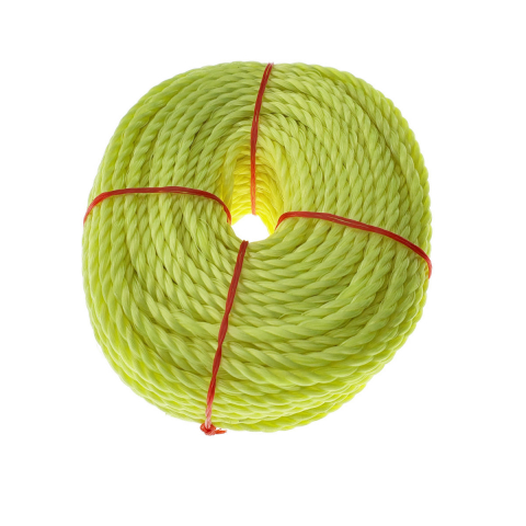 Sfoara din material termoplastic matasos, funie nylon rezistent, grosime 5mm, lungime 50 m , galbena [7]