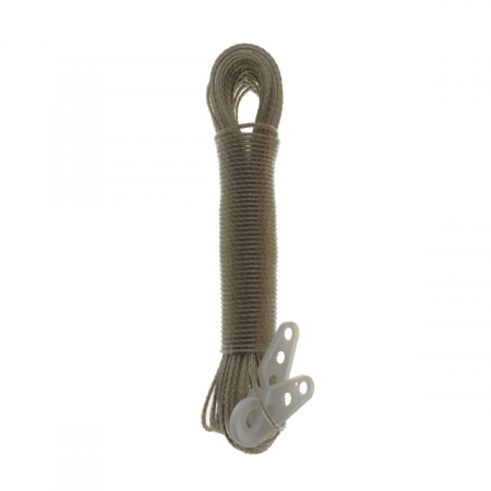 Sfoara polipropilena,fir rasucit si izolat,cu 2 cleme,20mx3mm,gri [1]