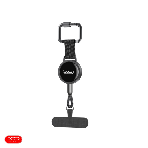 Accesorii IT - Snur antifurt pentru telefon XO SF16, negru, 60 cm, cu insertie inclusa pentru montare sub carcasa