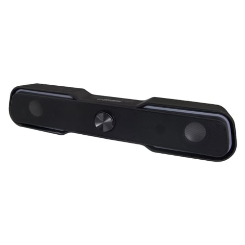 Soundbar USB 6W cu LED RGB, Esperanza Rainbow APALA, cablu 120 cm, control volum, negru [4]