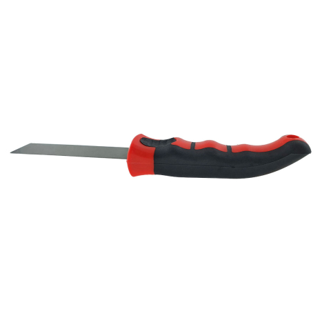 Spaclu inox cu maner din plastic, dimensiuni 225 x 38 x 27 mm , negru cu rosu [4]