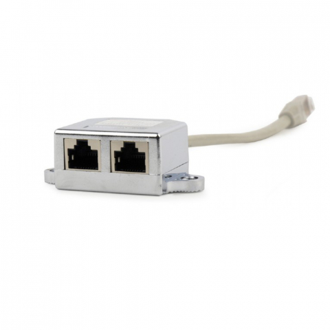 Conectica IT - Splitter 8P8C LAN FTP, Gembird 09663, RJ-45 tata la 2 x RJ-45 mama, cablu 15 cm