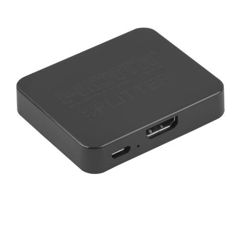 Splitter video Lanberg 42430, o intrare HDMI si 2 porturi de iesire HDMI 4K, 3D, alimentare microUSB 5V 1A, negru [3]
