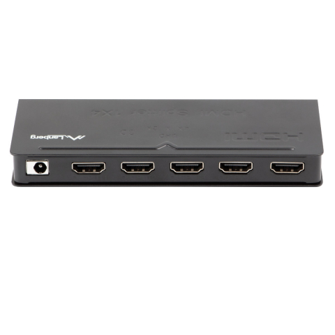 Splitter video Lanberg 42431, o intrare HDMI si 4 porturi de iesire HDMI 4K, 3D, alimentare DC jack 110-250V 1A, negru [8]