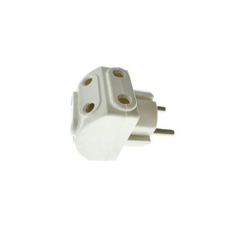 Stecher cu 5 prize, FE-40087, fara impamantare, 6A 220V, alb [3]