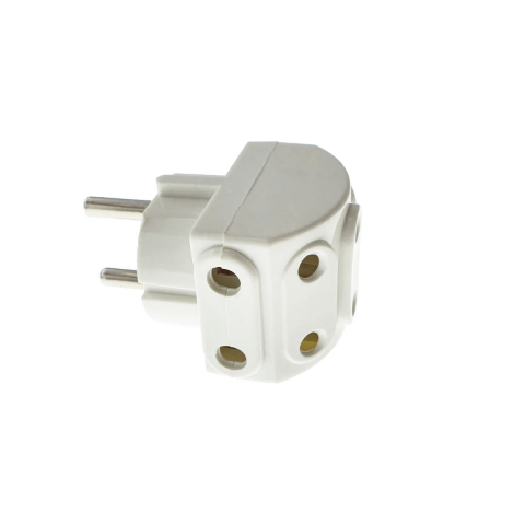 Stecher cu 5 prize, FE-40087, fara impamantare, 6A 220V, alb [4]