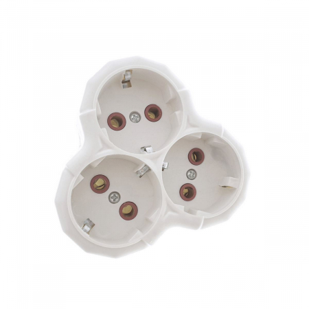 Prize electrice - Stecher schuko triplu DS003,16A,250V , alb