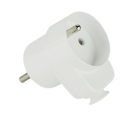 Accesorii prize - Stecher unghiular cu priza, WT-16G 40306, alb
