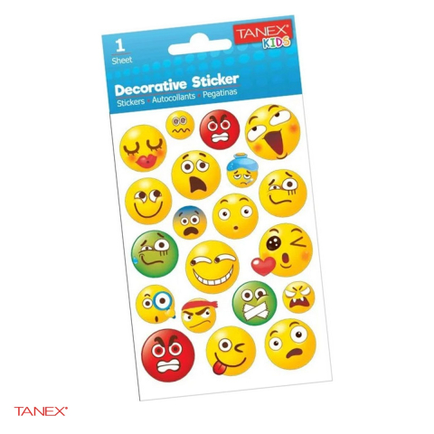 Stickere - Sticker puffy TANEX Smiley Faces, TNX-25015