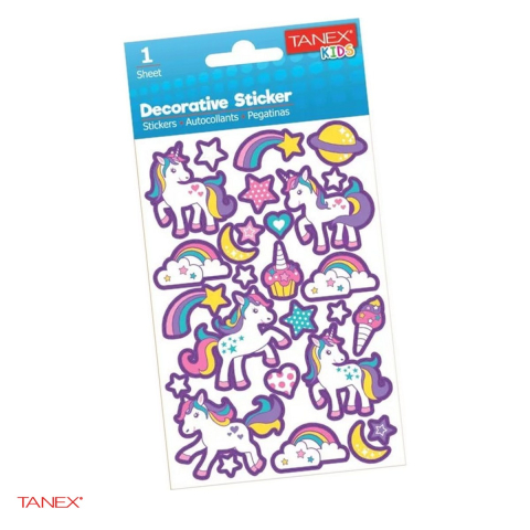 Stickere - Sticker puffy TANEX Unicorni, TNX-25005
