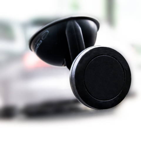 Suport auto magnetic, Esperanza Allure, pentru smartphone, cu ventuza fixare, rotire 360 de grade, negru [1]