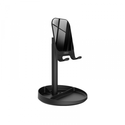 Suport birou - Suport de birou universal, XO-C42 86730 Desktop Holder, din metal, cu oglinda, negru