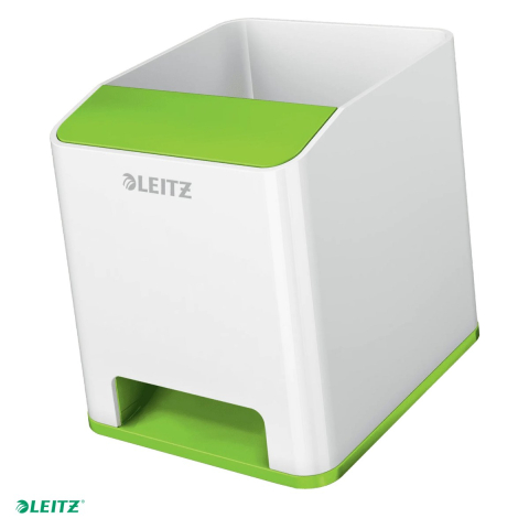 Organizatoare si suporturi de birou - Suport instrumente de scris Leitz WOW cu amplificare sunet, culori duale, verde