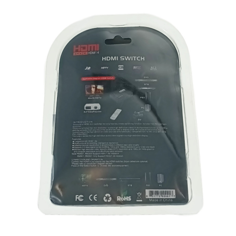 Switch HDMI 4K, cu 3 porturi de intrare si 1 port de iesire, cu telecomanda si senzor IR, negru [3]