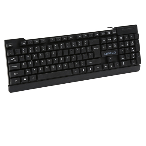 Tastatura cu cablu USB , Omega OK-35B, 104 taste cu profil inalt, US, neagra [2]