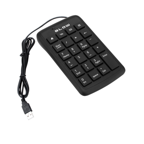 Tastatura numerica USB, BLOW KP-23 10727, 23 taste, lungime cablu 1.5m, neagra [1]