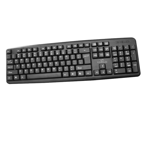 Tastatura USB - Tastatura standard, cu fir si conectare USB, Titanum TK101, 104 taste, neagra