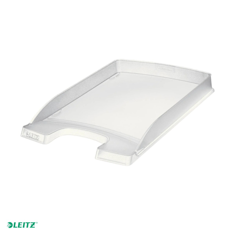 Birotica papetarie - Tavita documente Leitz Plus Slim, PS, A4, capacitate de stocare redusa, ideala pentru uz zilnic, incolor