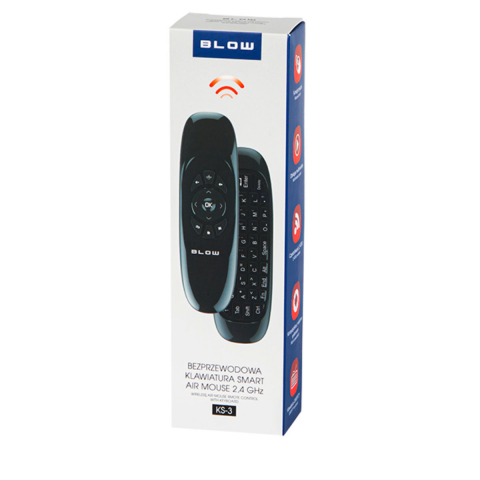 Telecomanda Smart iluminata cu functie de tastatura si mouse, Blow KS-3 11771, 2.4GHz, neagra [4]
