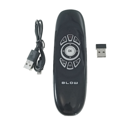 Telecomenzi Smart - Telecomanda Smart iluminata cu functie de tastatura si mouse, Blow KS-3 11771, 2.4GHz, neagra