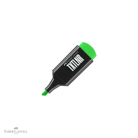 Markere - Textmarker mini Faber-Castell superfluorescent verde, varf tesit 1-5 mm, pentru evidentiere text