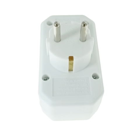 Triplu stecher priza retea cu 1xSchuko si 2xEuro, 21904, 3680W, 250V, 16A, alb [2]