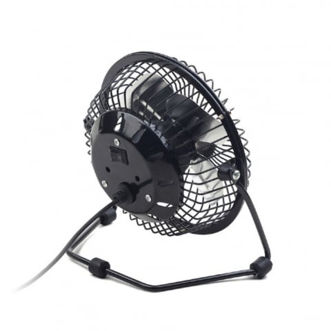 Ventilator 4'' USB, Gembird 08663, din metal, 160 x 155 x 75mm, lungime cablu 108 cm, negru [2]