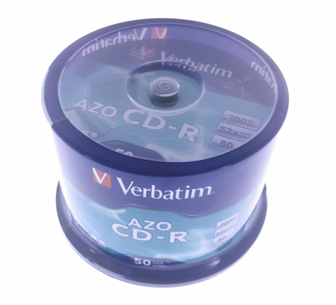 Verbatim - CD-R Verbatim AZO CRYSTAL [43343] , 700Mb , 80 min , 52X , Cake Box , 50 buc / pret/set [3]