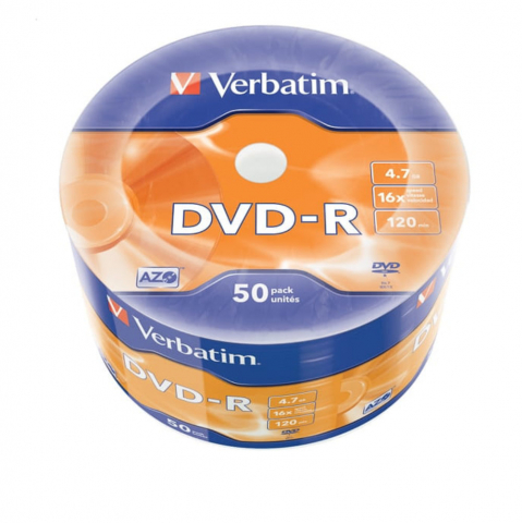 Verbatim - DVD-R, 4.7Gb, 16X , Verbatim AZO,[43788], set 50 buc [1]