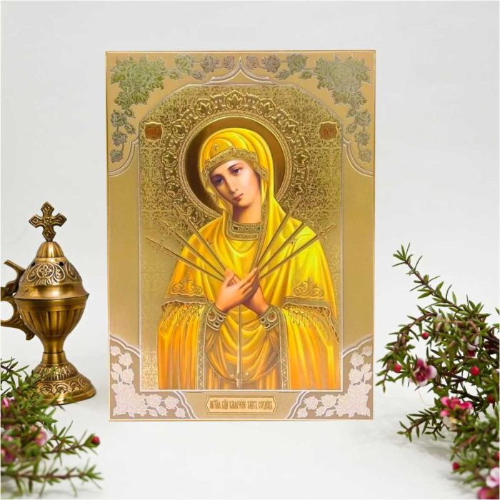 Icoana Maica Domnului cu 7 Cuțite (33x47 cm) [3]
