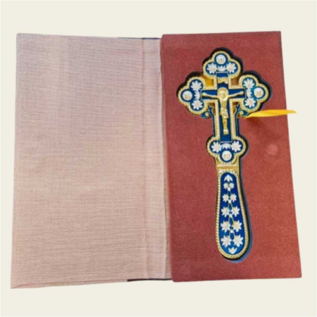 Cruce de binecuvantare - auriu+albastru, 20 cm [3]