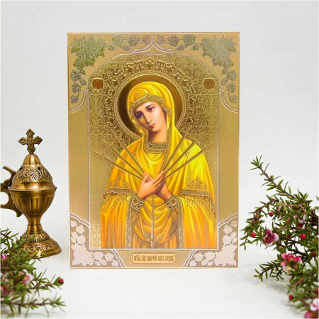 Icoana Maica Domnului cu 7 Cuțite (33x47 cm) [2]
