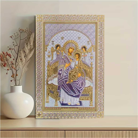 ICOANE MAICA DOMNULUI - Icoana Maica Domnului cu Pruncul Iisus si Ingerii (33x47 cm)