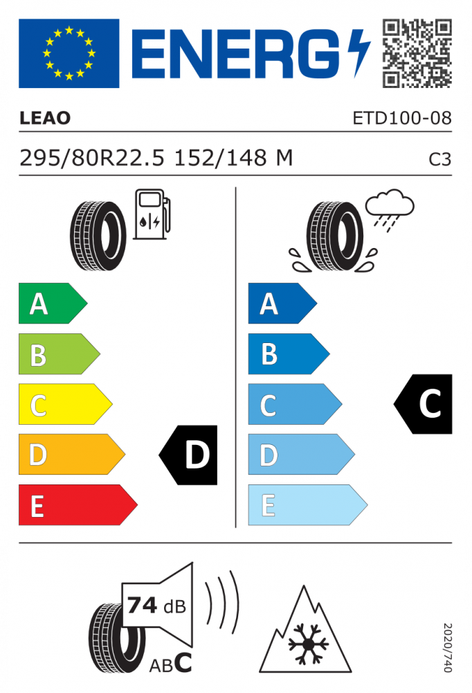 295/80R22,5 152/148M LEAO ETD100  16PR TL [2]