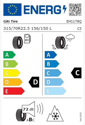315/70R22.5 156/150L (154/150M) GITI GSW226 TL 3PMSF 18PR [2]
