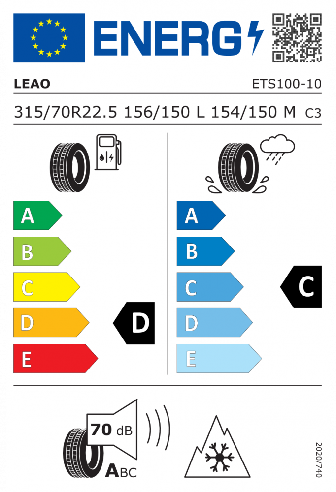 315/70R22,5 156/150M LEAO  ETS100  18PR TL [2]