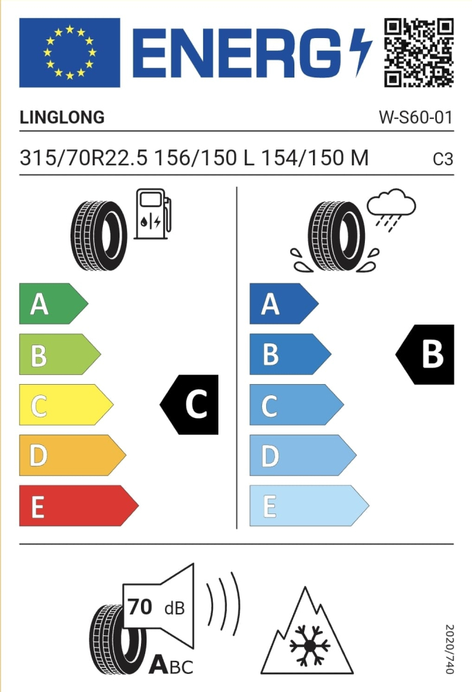 315/70R22,5 156/150M LING LONG CROSSWINTER W-S60 18PR [2]