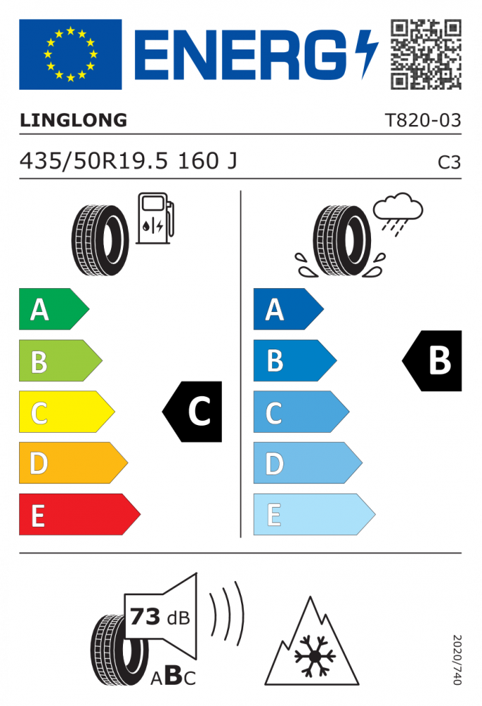 435/50R19,5 160J LING LONG T820  20PR TL M+S 3PMSF [2]