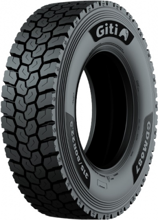 On off santier & forestier - 315/80R22.5 156/150K GITI GDM687 TL M+S 3PMSF 18PR