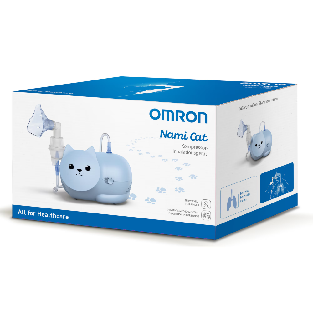 Aparat aerosoli cu compresor OMRON Nami Cat, include masca pentru copii, kit nebulizare [2]
