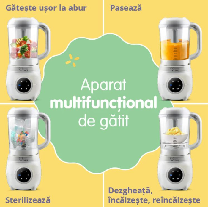 Aparat automat multifunctional de gatit cu aburi si blender 5in1, EasyCare Baby [3]