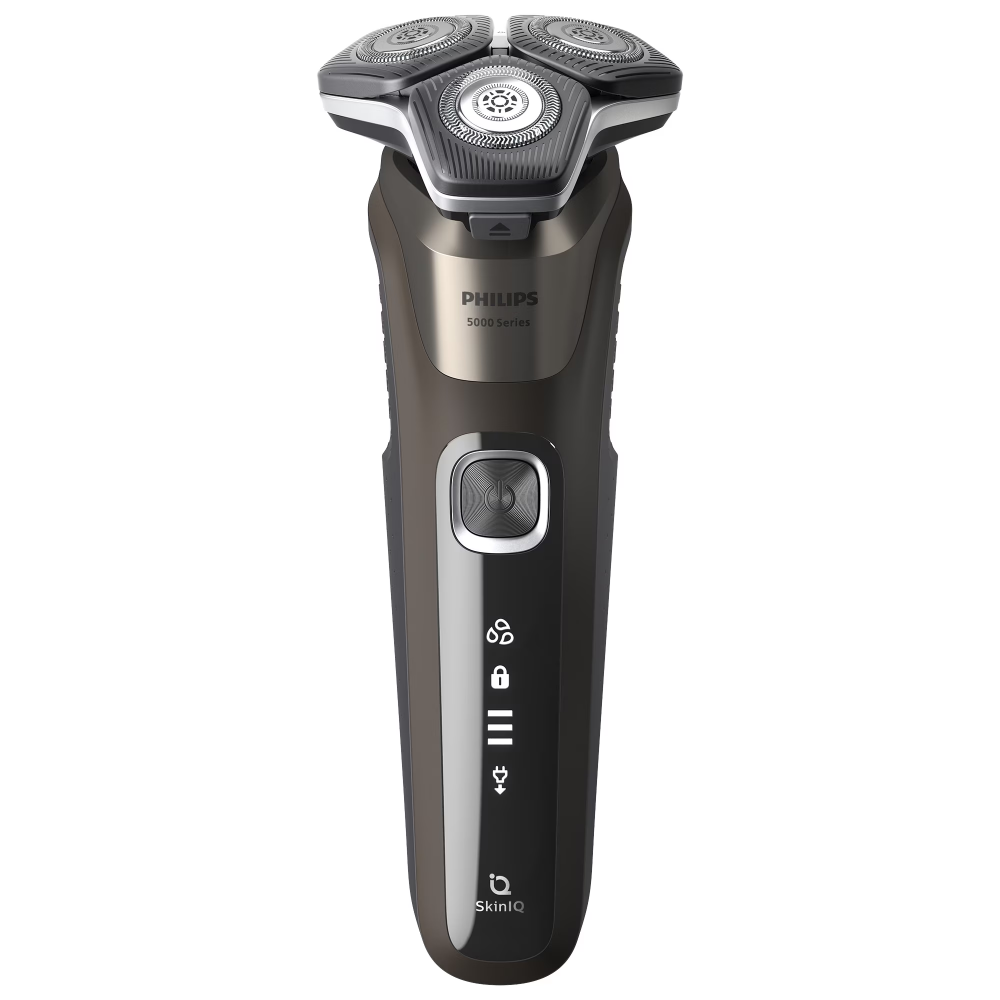 Aparat de barbierit PHILIPS Shaver Seria 5000 S5886/30, barbierit umed si uscat, tehnologie SkinIQ, fara fir, capete flexibile 360°, display LED, senzor Power Adapt, lame auto-ascutire, lama de tuns i [2]