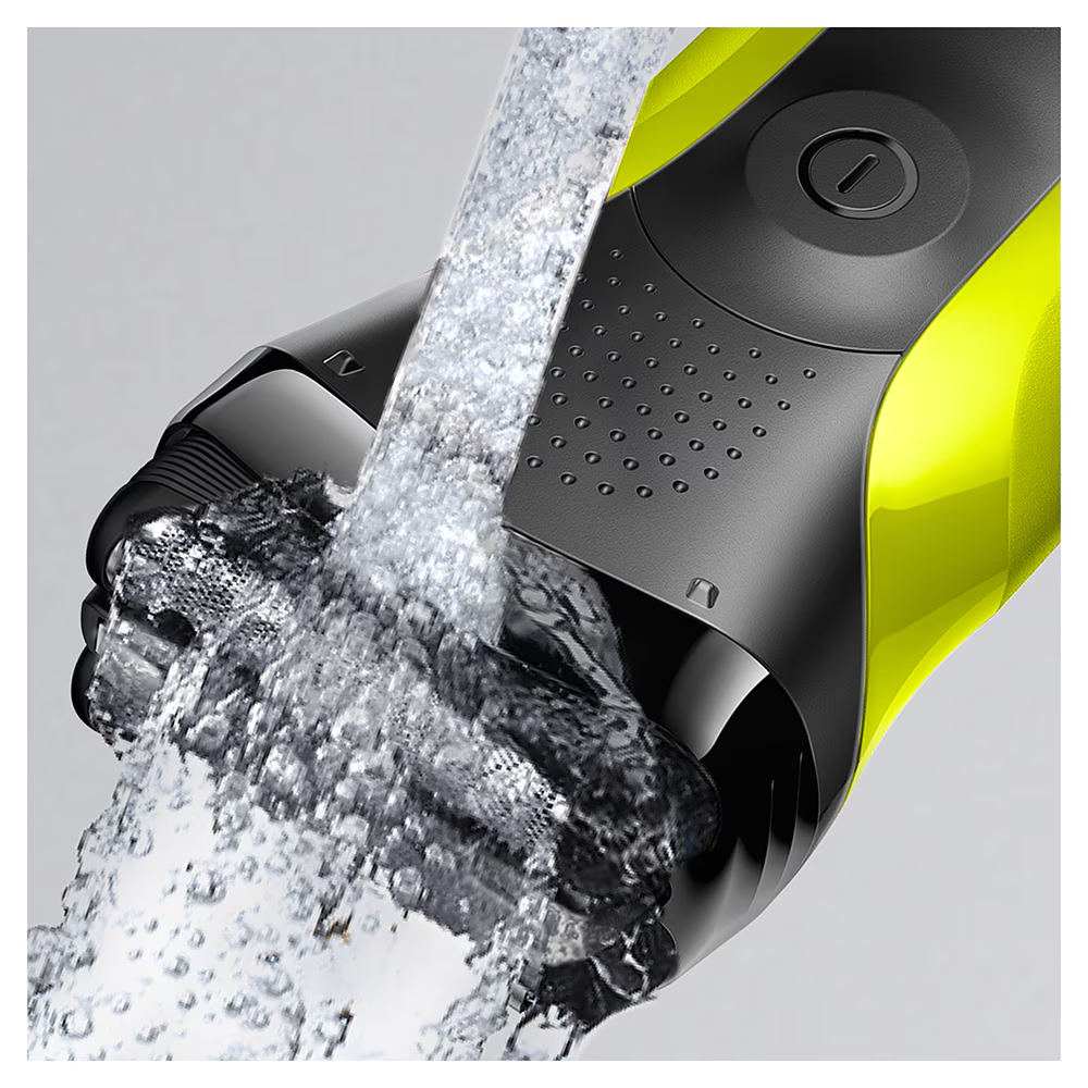 Aparat de ras Braun Series 3 300s, Wet&Dry, 3-Flex Blades, maner ergonomic, autonomie 30 min, Negru/Verde [4]