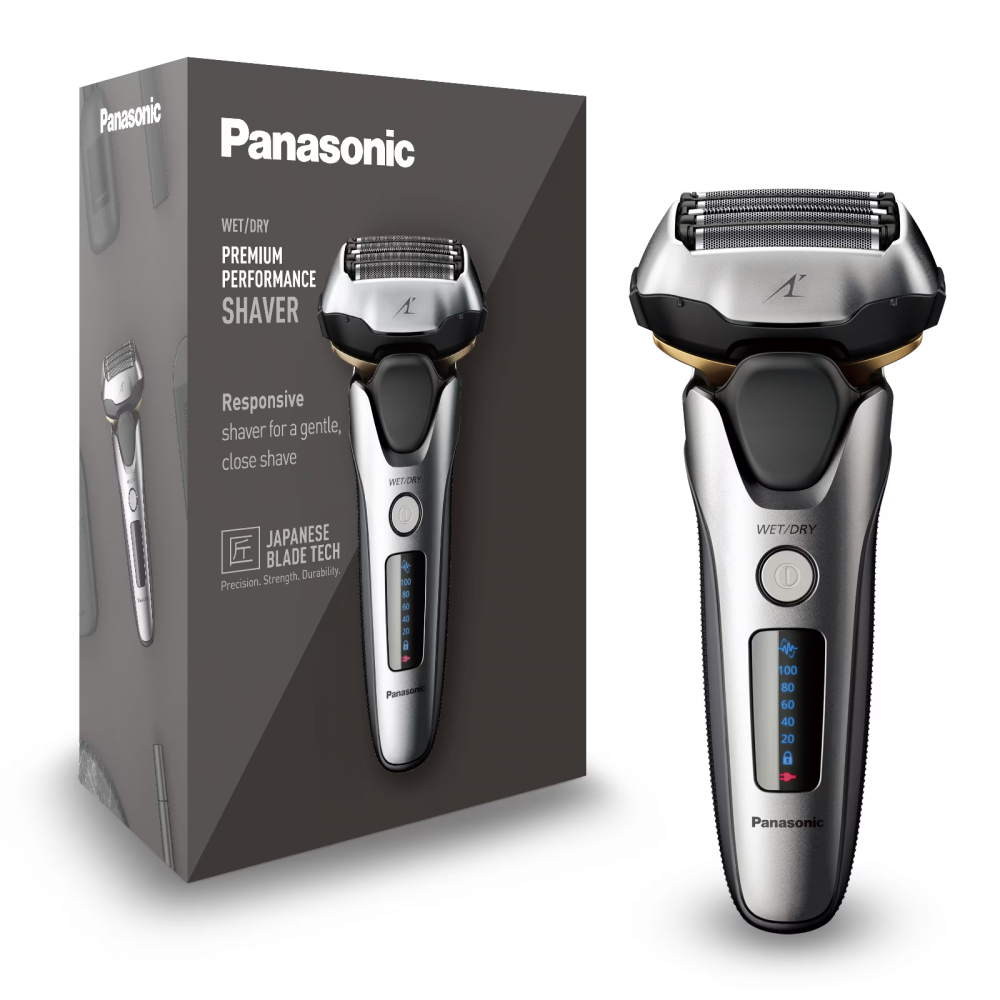 Aparat de ras Panasonic ES-LV69-S803, 5 lame, "Japanese Blade Technology", Trimmer, Senzor pentru barba, 50min autonomie Li-Ion, Wet & Dry, Cap Flexibil 16D, Negru [1]
