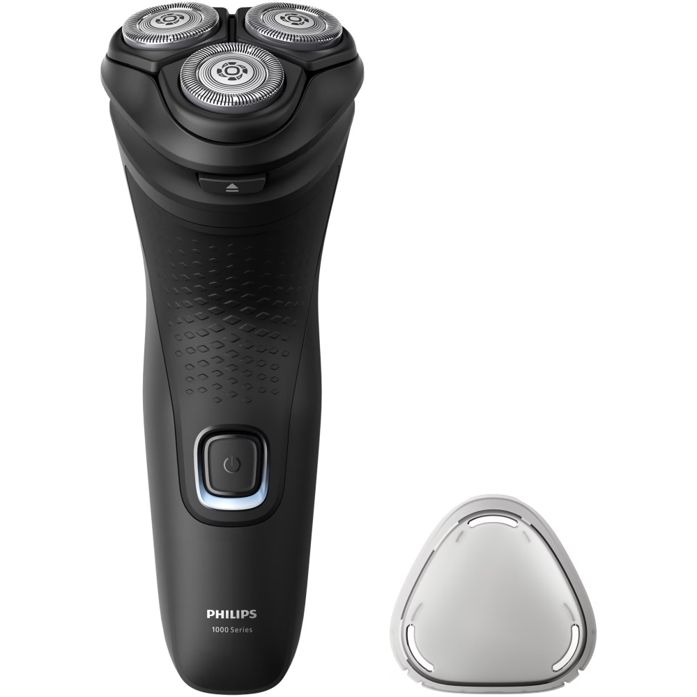 Aparat de ras PHILIPS Shaver Seria 1000 S1141/00, barbierit umed si uscat, fara fir, capete 4D flexibile, lame autoascutire, 40 min, capac de protectie, Negru [3]