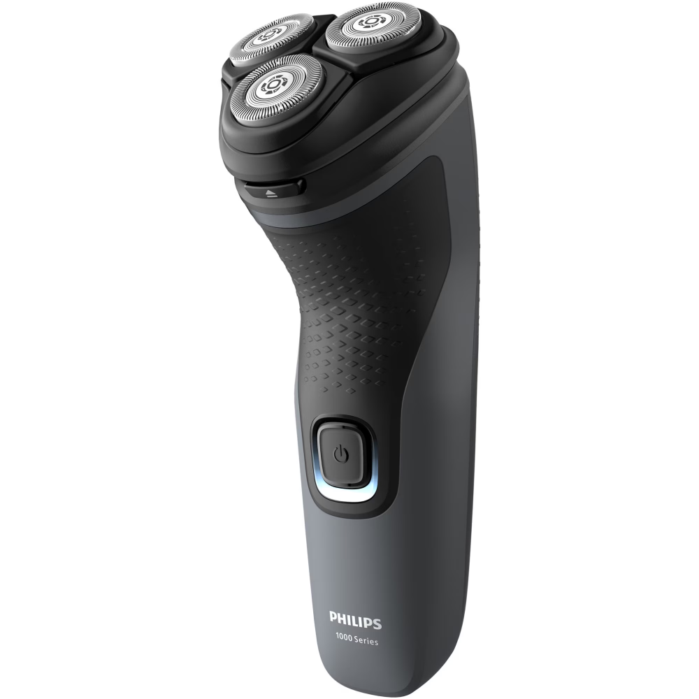 Aparat de ras PHILIPS Shaver Seria 1000 S1142/00, barbierit umed si uscat, fara fir, capete 4D flexibile, lame autoascutire, 40 min, capac de protectie, Gri inchis [2]