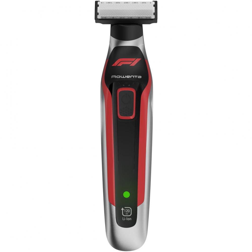 Aparat de ras, tuns si conturat Rowenta Formula 1® TN604MF0, 5 piepteni, fara fir, Functie Wet&Dry, inox, rosu [2]
