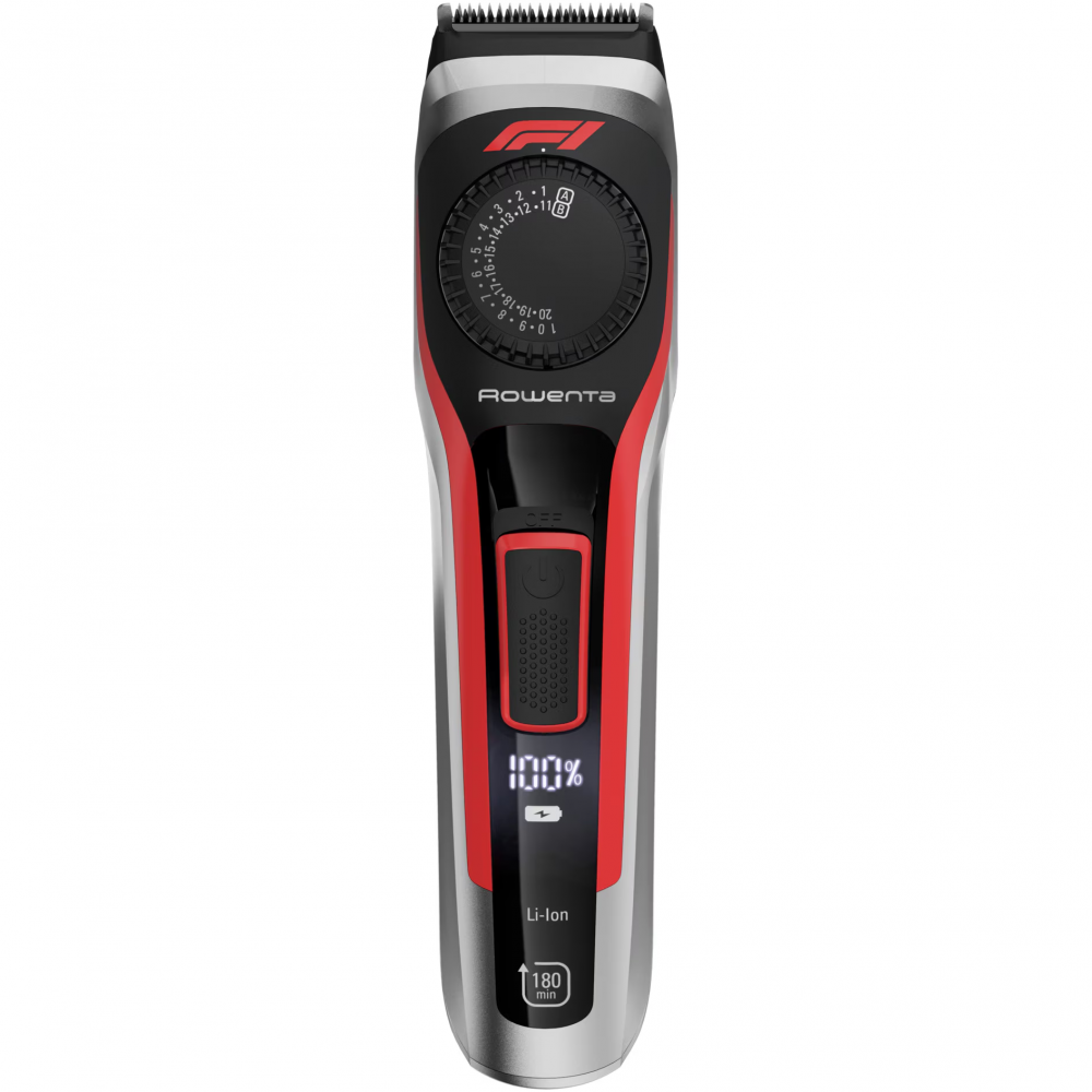 Aparat de tuns barba Rowenta Formula 1® TN384MF0, 39 lungimi de taiere, lame inox, rosu [2]