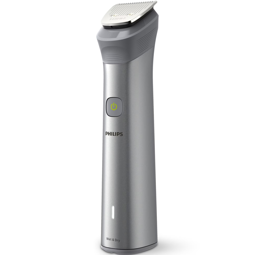 Aparat de tuns barba si parul 12 in 1 PHILIPS Multigroom All in One MG5940/15, tehnologie BeardSense, lame din otel cu auto-ascutire, 11 setari de lungime, rezistent la apa, husa, Negru / Argintiu [2]