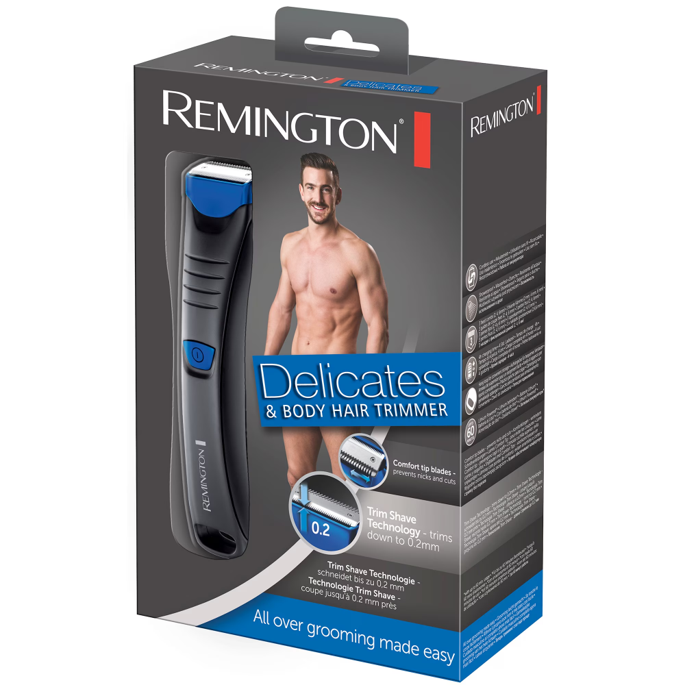 Aparat de tuns corporal Remington BHT250, Trimmer, Acumulator, Indicator LED, Negru/Albastru [3]